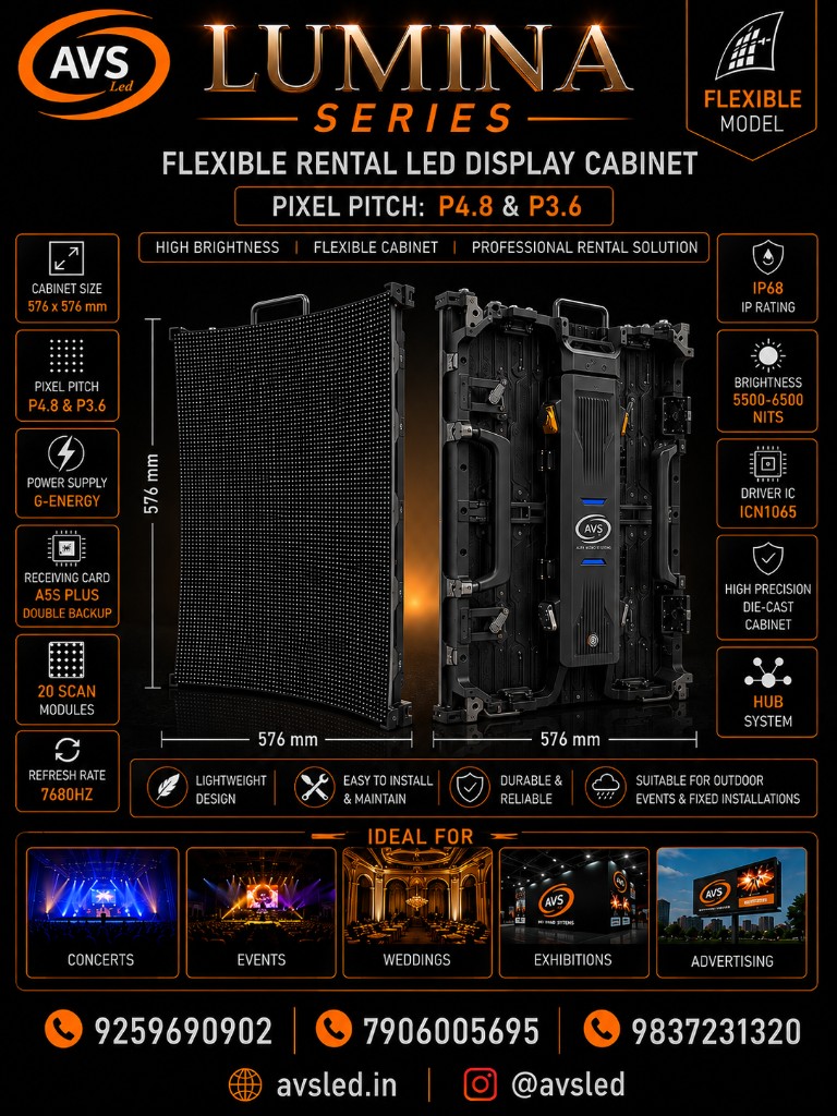 LUMINA Series Flexible Rental LED Display Cabinet