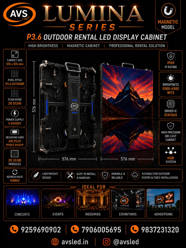 LUMINA Series P3.6 Outdoor Rental LED Display Cabinet