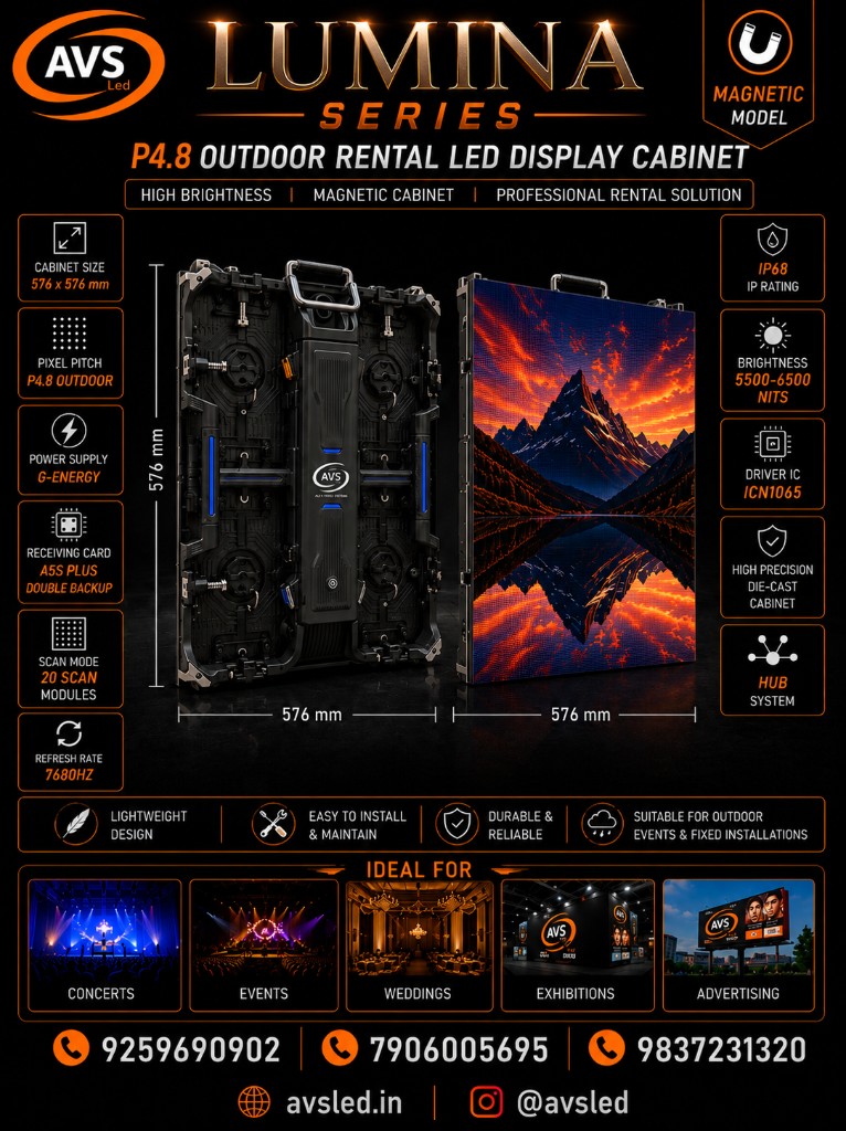 LUMINA Series P4.8 Outdoor Rental LED Display Cabinet